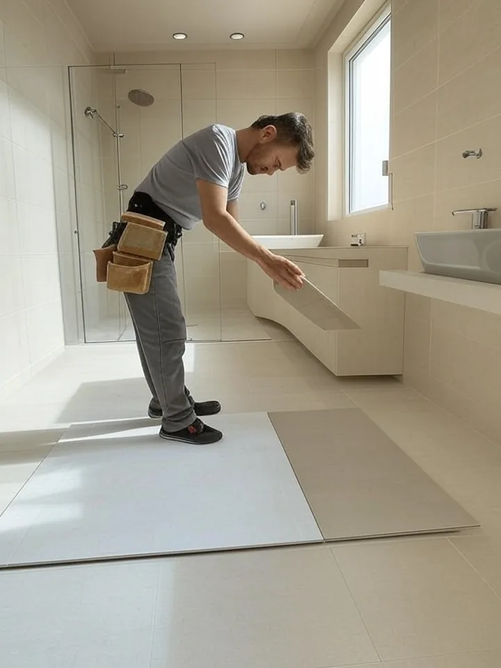Salle de bains après