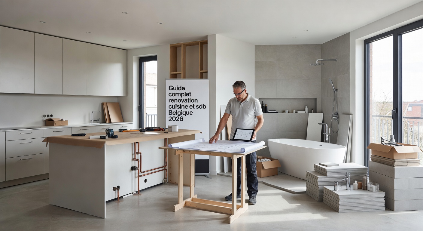 Guide complet renovation cuisine et sdb Belgique 2026