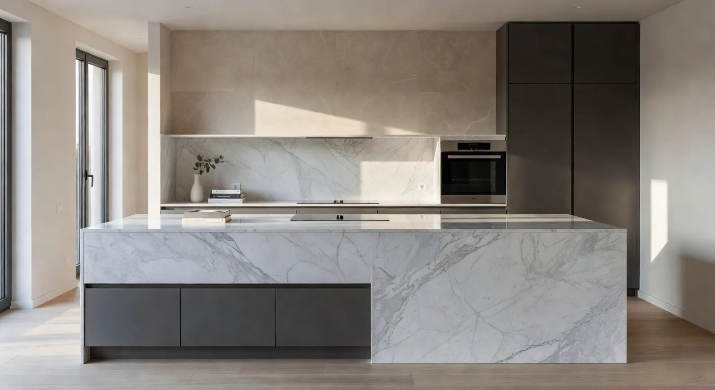 Illustration d'une rénovation de cuisine et salle de bains en cours d'installation