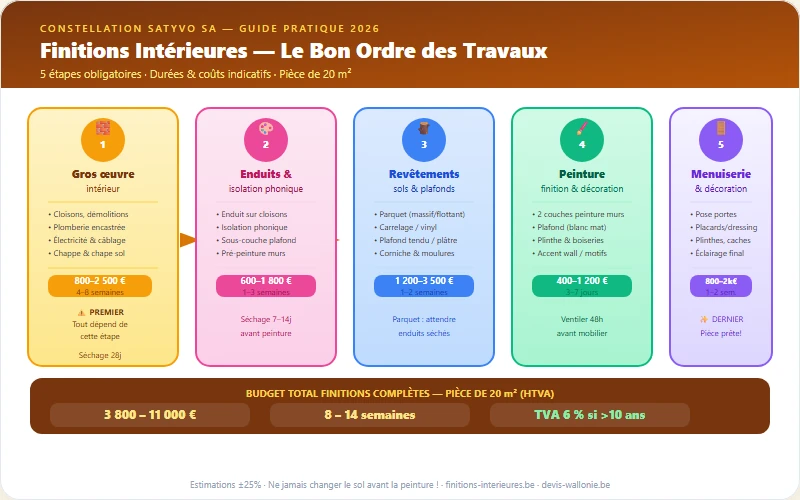 5 étapes finitions intérieures - Peinture et parquet